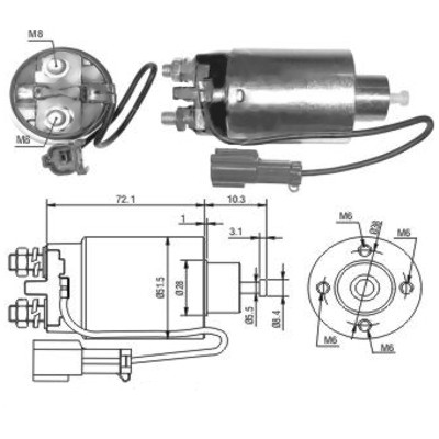 MEAT & DORIA Magnetafbryder, starter 46038 for MITSUBISHI NISSAN
