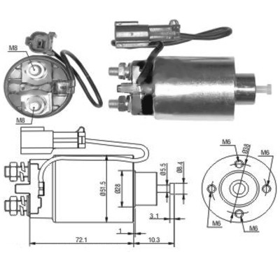 MEAT & DORIA Magnetafbryder, starter 46039 for MITSUBISHI NISSAN