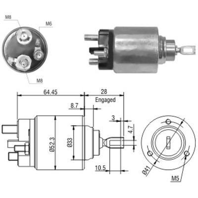 MEAT & DORIA Magnetafbryder, starter 46040 for FORD OPEL MAZDA