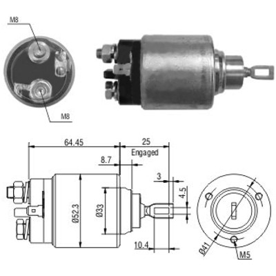 MEAT & DORIA Magnetafbryder, starter 46041 for RENAULT