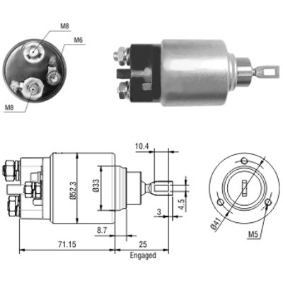 MEAT & DORIA Magnetafbryder, starter 46044 for VAG MERCEDES-BENZ