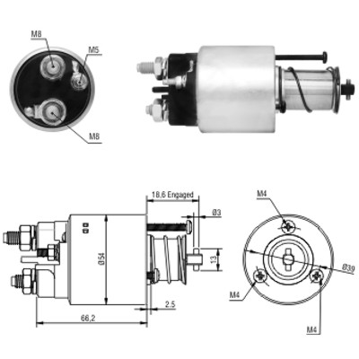 MEAT & DORIA Magnetafbryder, starter 46054 for CITROËN/PEUGEOT ALFA ROMEO CITROËN PEUGEOT LANCIA MITSUBISHI FIAT