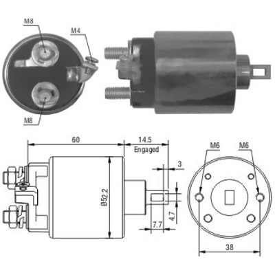 MEAT & DORIA Magnetafbryder, starter 46056 for OPEL ISUZU VAUXHALL