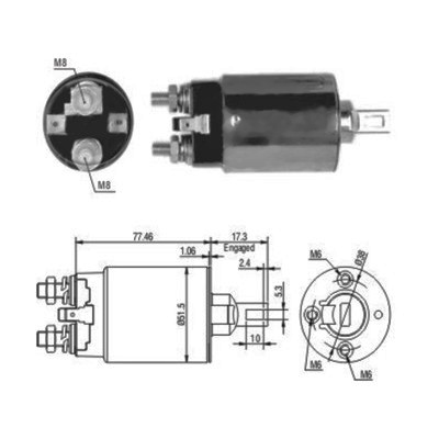 MEAT & DORIA Magnetafbryder, starter 46057 for MAZDA MITSUBISHI NISSAN