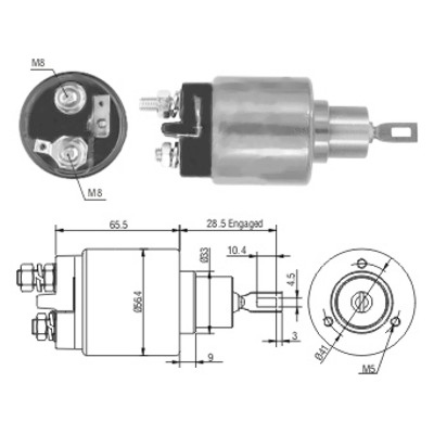 MEAT & DORIA Magnetafbryder, starter 46060 for VAG