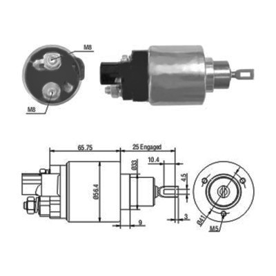 MEAT & DORIA Magnetafbryder, starter 46070 for TOYOTA