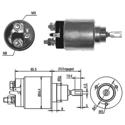 MEAT & DORIA Magnetafbryder, starter 46074 for PEUGEOT CITROËN/PEUGEOT SUZUKI CITROËN MITSUBISHI