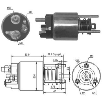MEAT & DORIA Magnetafbryder, starter 46076 for FORD