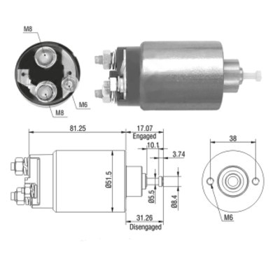 MEAT & DORIA Magnetafbryder, starter 46082 for FORD