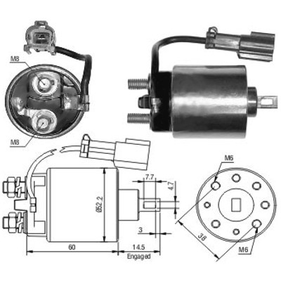 MEAT & DORIA Magnetafbryder, starter 46090 for NISSAN