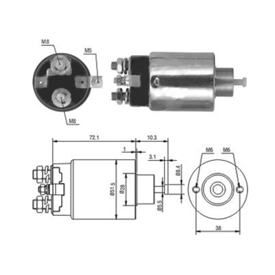 MEAT & DORIA Magnetafbryder, starter 46093 for JEEP MITSUBISHI