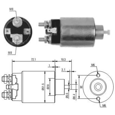 MEAT & DORIA Magnetafbryder, starter 46094 for MITSUBISHI NISSAN