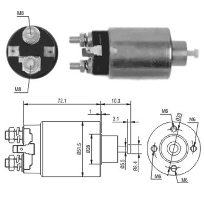 MEAT & DORIA Magnetafbryder, starter 46095 for MITSUBISHI