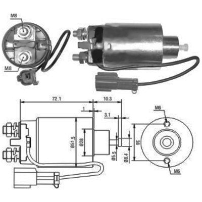 MEAT & DORIA Magnetafbryder, starter 46096 for MITSUBISHI NISSAN