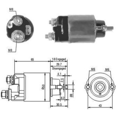 MEAT & DORIA Magnetafbryder, starter 46097 for KAWASAKI TOYOTA DAIHATSU ISUZU SUZUKI AGRALE