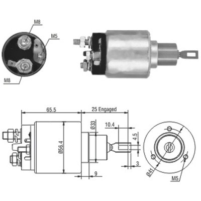 MEAT & DORIA Magnetafbryder, starter 46103 for PEUGEOT CITROËN/PEUGEOT MITSUBISHI