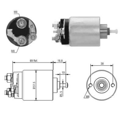 MEAT & DORIA Magnetafbryder, starter 46104 for FORD VOLVO