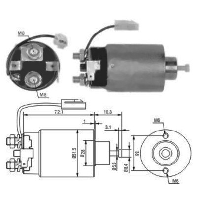 MEAT & DORIA Magnetafbryder, starter 46114 for KIA MAZDA MITSUBISHI