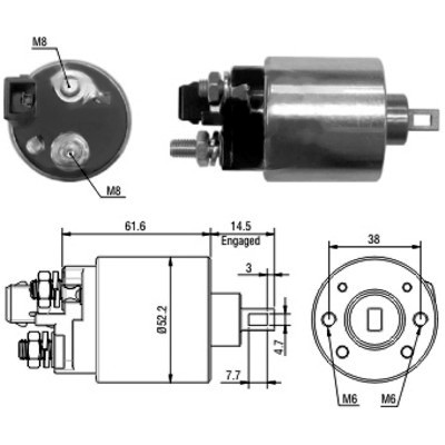 MEAT & DORIA Magnetafbryder, starter 46123 for VAG
