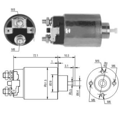 MEAT & DORIA Magnetafbryder, starter 46124 for MITSUBISHI NISSAN