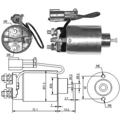 MEAT & DORIA Magnetafbryder, starter 46125 for MITSUBISHI NISSAN