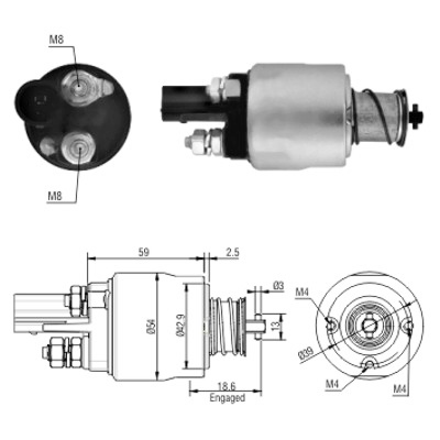 MEAT & DORIA Magnetafbryder, starter 46126 for VAG