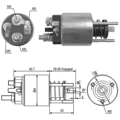 MEAT & DORIA Magnetafbryder, starter 46128 for BMW