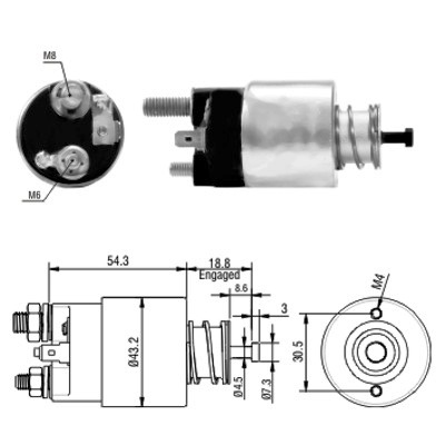 MEAT & DORIA Magnetafbryder, starter 46135 for KIA