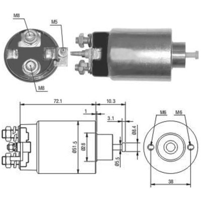 MEAT & DORIA Magnetafbryder, starter 46141 for CHRYSLER MITSUBISHI JEEP