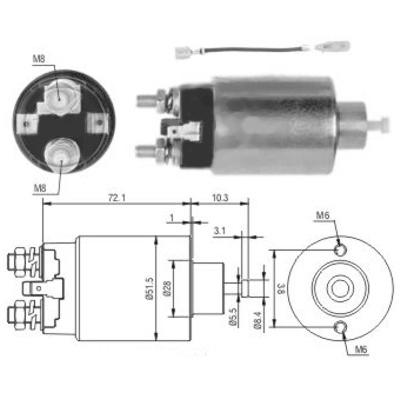 MEAT & DORIA Magnetafbryder, starter 46142 for MITSUBISHI MAZDA