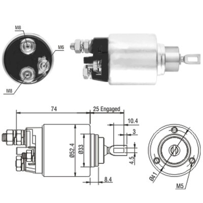 MEAT & DORIA Magnetafbryder, starter 46144 for LANCIA CITROËN/PEUGEOT