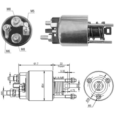 MEAT & DORIA Magnetafbryder, starter 46145 for BMW