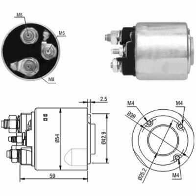 MEAT & DORIA Magnetafbryder, starter 46148 for NISSAN RENAULT