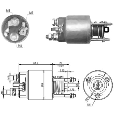 MEAT & DORIA Magnetafbryder, starter 46152 for LANCIA