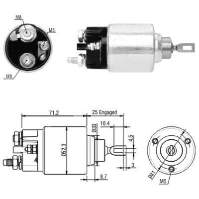 MEAT & DORIA Magnetafbryder, starter 46154 for PEUGEOT CITROËN/PEUGEOT CITROËN ALFA ROMEO