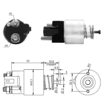 MEAT & DORIA Magnetafbryder, starter 46155 for KIA