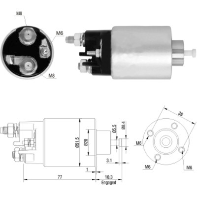 MEAT & DORIA Magnetafbryder, starter 46157 for OPEL LANCIA MITSUBISHI