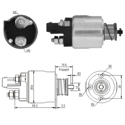 MEAT & DORIA Magnetafbryder, starter 46158 for VAG