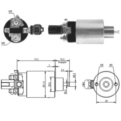 MEAT & DORIA Magnetafbryder, starter 46161 for NISSAN MITSUBISHI