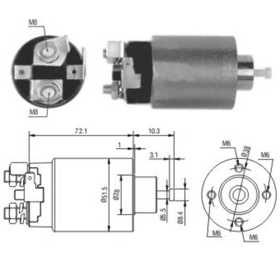 MEAT & DORIA Magnetafbryder, starter 46162 for MAZDA MITSUBISHI NISSAN