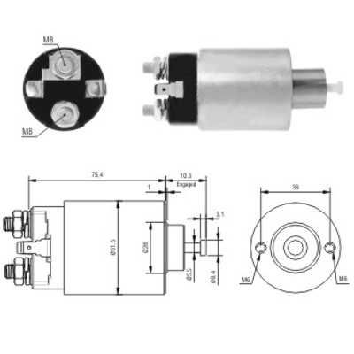 MEAT & DORIA Magnetafbryder, starter 46167 for MITSUBISHI