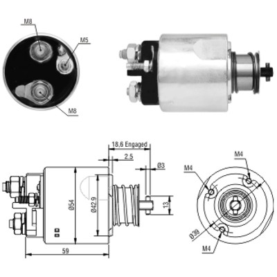 MEAT & DORIA Magnetafbryder, starter 46176 for RENAULT