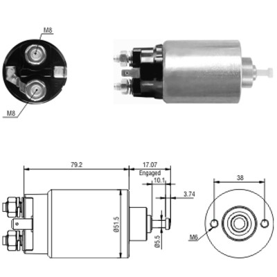 MEAT & DORIA Magnetafbryder, starter 46177 for FORD
