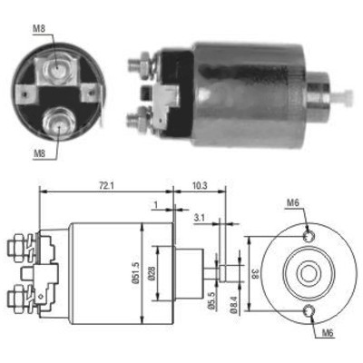 MEAT & DORIA Magnetafbryder, starter 46179 for MITSUBISHI NISSAN