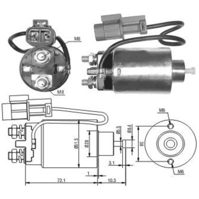 MEAT & DORIA Magnetafbryder, starter 46180 for MITSUBISHI NISSAN