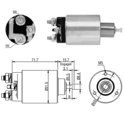 MEAT & DORIA Magnetafbryder, starter 46182 for OPEL DAEWOO