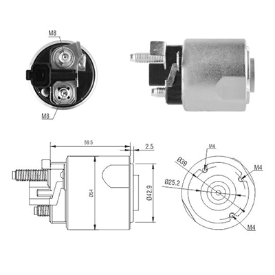 MEAT & DORIA Magnetafbryder, starter 46224 for KIA