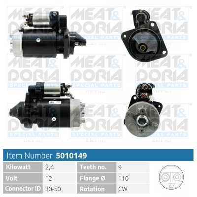 MEAT & DORIA Starter 5010149 for LANCIA IVECO MARLIN