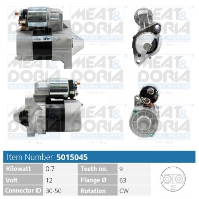 MEAT & DORIA Starter 5015045 for NISSAN RENAULT ROVER