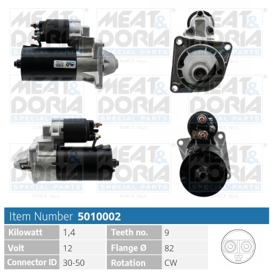 MEAT & DORIA Starter 5010002 for LANCIA